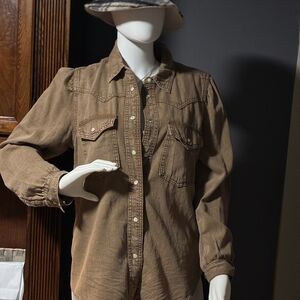 GAP Beige Button-Up Shirt
